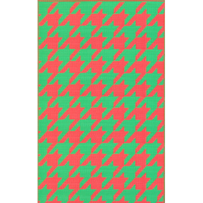 Hound's Tooth Red/Green Rug