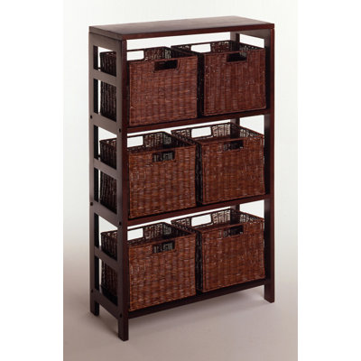 Winsome Espresso Storage Shelf and Baskets