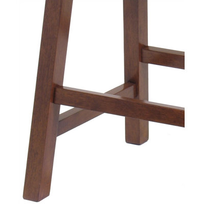 Winsome Saddle Seat 24" Counter Stool in Walnut