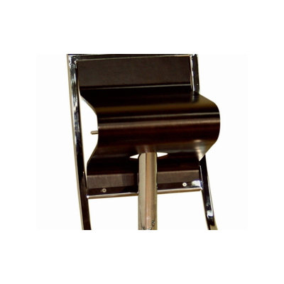 Wholesale Interiors Chenin Low - Back Adjustable Height Barstool in Brown
