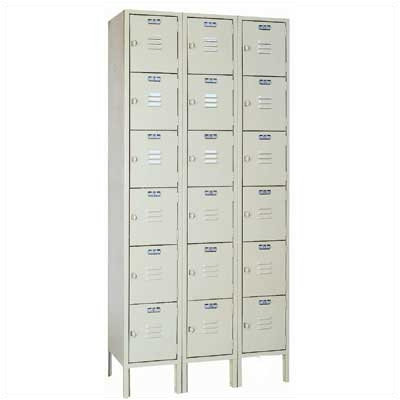 Lyon Workspace Products Six Tier Locker - 3 Sections (Unassembled)