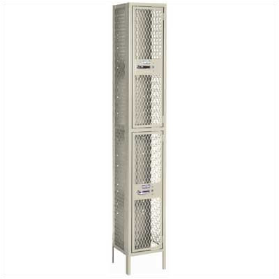 Lyon Workspace Products Expanded Metal Locker - Double Tier - 1 Section (Unassembled)