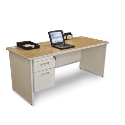 Marvel Office Furniture Pronto 72" Single Pedestal Computer Desk