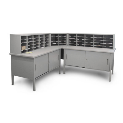 Marvel Office Furniture 60 Adjustable Slot Literature Organizer with Cabinet