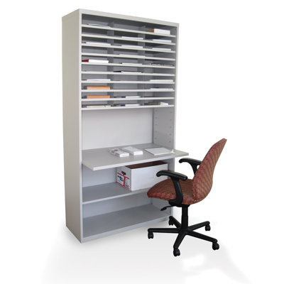 Marvel Office Furniture Mail Sorter Workstation with Adjustable Work Surface