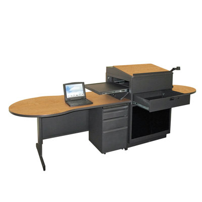 Marvel Office Furniture Zapf Office Support Teacher's Desk with Acrylic Door