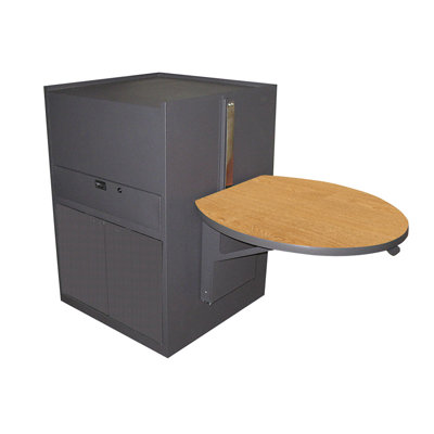 Marvel Office Furniture Zapf Office Support Media Center Cart with Steel Door (Stationary)