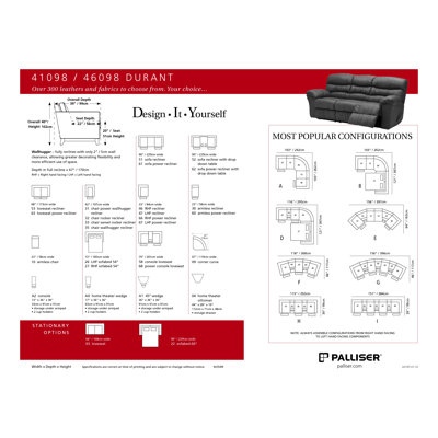 Palliser Furniture Durant Leather Reclining Loveseat