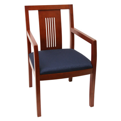 Regency Preston Guest Side Chair with Transitional Wood Back