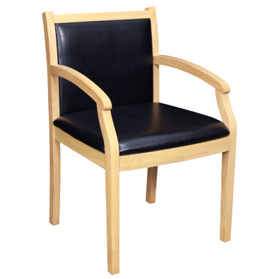 Regency Regent Wood and Leather Guest Side Chair