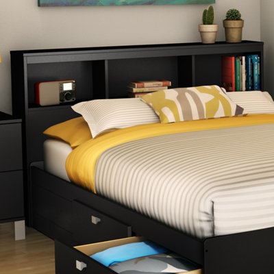 South Shore Spark Mate's Platform Bed with Bookcase Headboard
