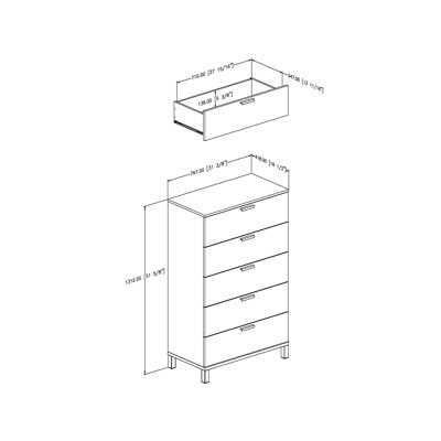 South Shore Flexible 5 Drawer Chest