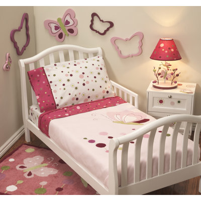 Lambs & Ivy Raspberry Swirl Lamp with Shade