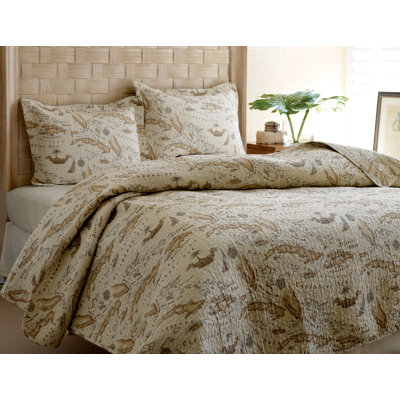 Tommy Bahama Bedding Map Quilt Set