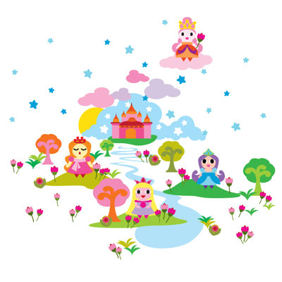 WallCandy Arts French Bull Princess Wall Decal