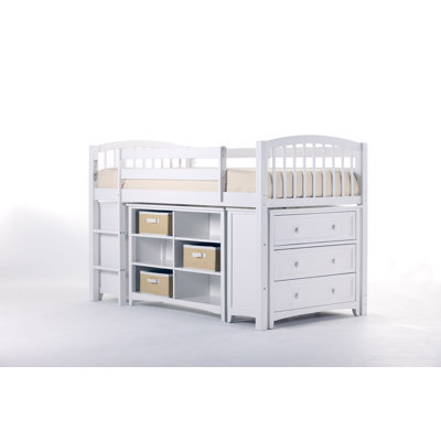 NE Kids School House Junior Twin Loft Storage Bed