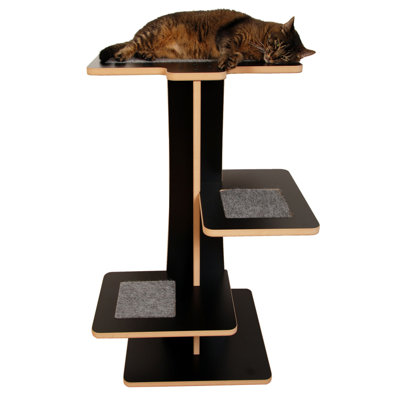 Square Cat Habitat 36" Acacia Cat Tree