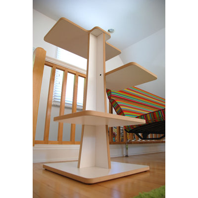 Square Cat Habitat 36" Acacia Cat Tree