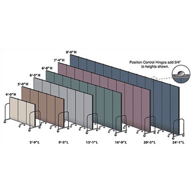 ScreenFlex Commercial Edition Seven Panel Portable Room Divider