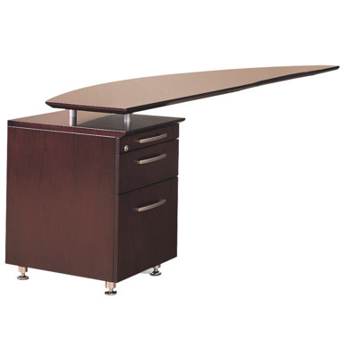 Mayline Group Napoli Desk Return with Pedestal
