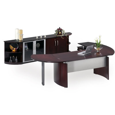 Mayline Group Napoli L-Shape Desk Office Suite