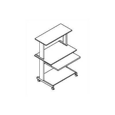 Mayline Group Crosswinds Small Office/Home Office: Mobile Multimedia Computer Worktable