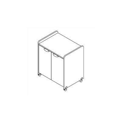 Mayline Group Mobile Utility Cabinet with Laminate Exterior