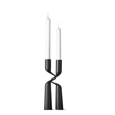 Menu Powder-Lacquered Steel Double Candlestick