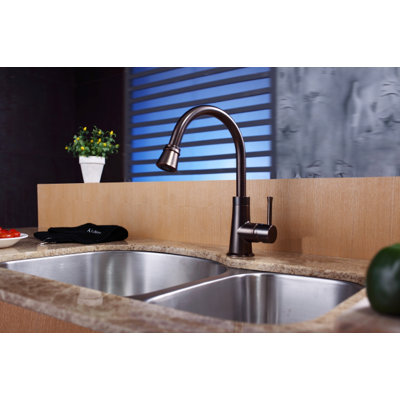 Kraus 32" Undermount 70/30 Double Bowl Kitchen Sink with 14.9" Faucet and Soap Dispenser