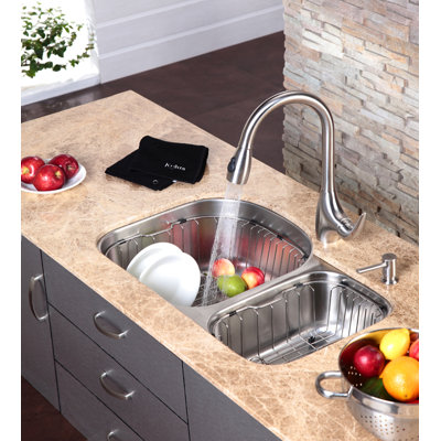 Kraus Kitchen Accessories 18" Stainless Steel Rinse Basket for Kitchen Sink in Chrome