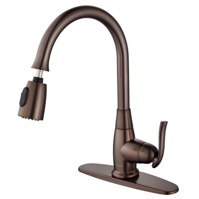 Kraus One Handle Single Hole Kitchen Faucet with Optional Soap Dispenser