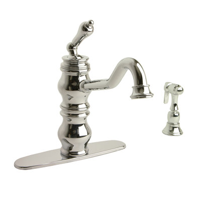 Giardino One Handle Centerset Kitchen Faucet with Side Spray