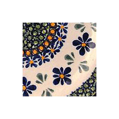 Euroquest Imports Polish Pottery 11" Oval Baking Pan - Pattern DU60