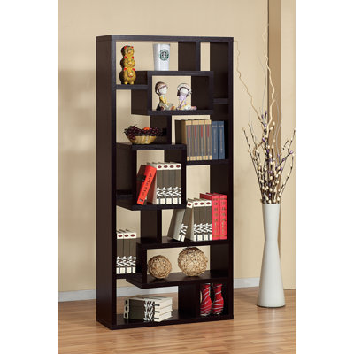 Hokku Designs Bradshaw Unique Bookcase / Display Cabinet in Red Cocoa