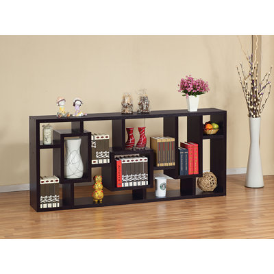 Hokku Designs Bradshaw Unique Bookcase / Display Cabinet in Red Cocoa