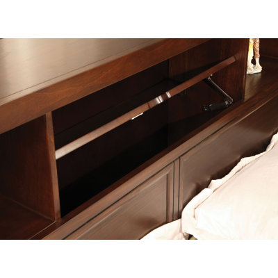 Hokku Designs Venice Pier Cabinet in Dark Walnut