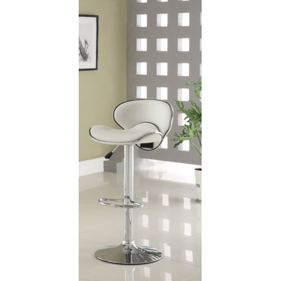 Hokku Designs Vince Leatherette Adjustable Bar Stool