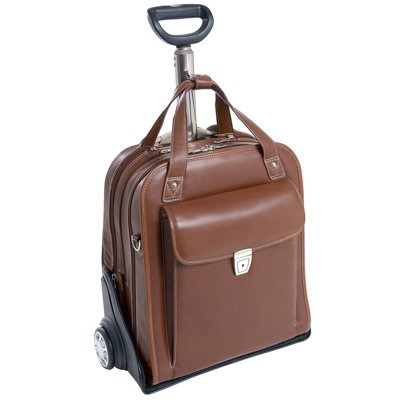 Siamod Pastenello Leather Vertical Detachable-Wheeled Laptop Case