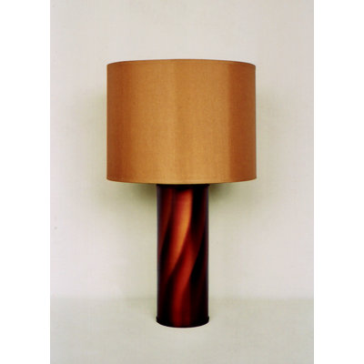 Tiger Table Lamp in Rust with Gold Shade