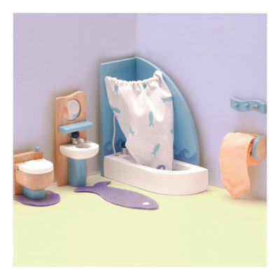 Le Toy Van Peppermint Powder Doll House Bathroom Set