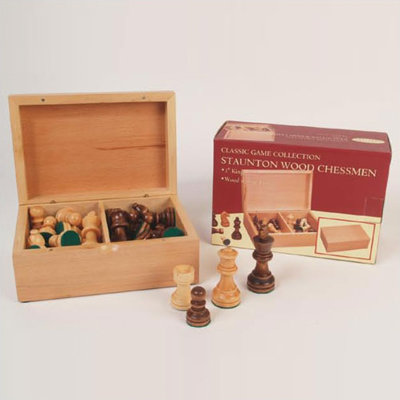 Classic Game Collection Medium Staunton Wood Chessmen