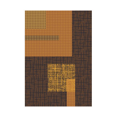 Milliken Pastiche Fairmont Brown Leather Rug