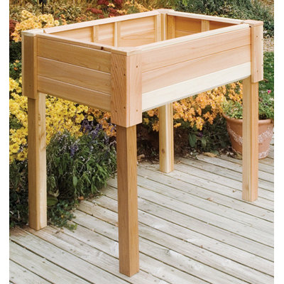 Cedar Creek Large Cedar Rectangular Raised Container Garden