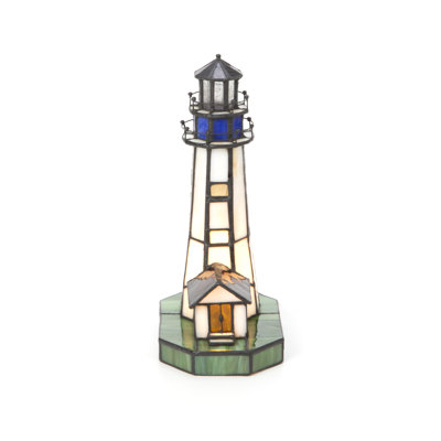 Lite Source Nautical Villager Tiffany Lighthouse Accent Lamp