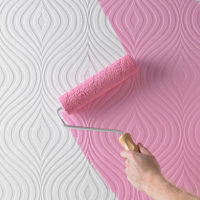 Graham & Brown Paintable Curvy Wallpaper in White