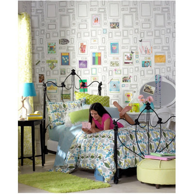 Graham & Brown Label Frames Wallpaper in Black / White
