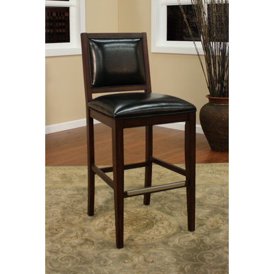 American Heritage Bryant Stool in Espresso with Toast Leather