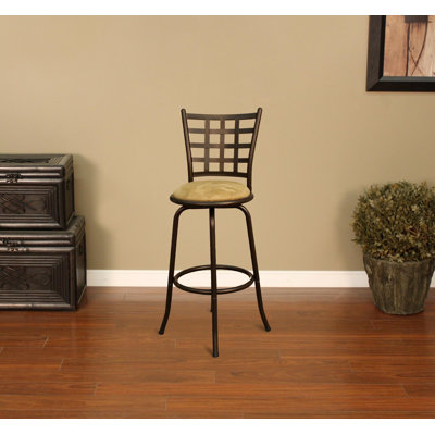 American Heritage Madera Stool in Coco with Camel Microfiber
