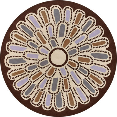 Thomas Paul Tufted Pile Chocolate/Lilac Flora Rug