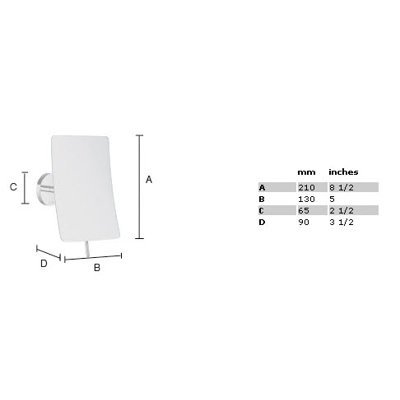 Smedbo Outline 8.5" x 5" Mirror in Polished Chrome